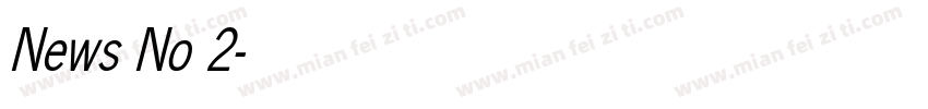 News No 2字体转换